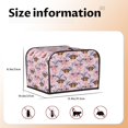 thumbnail image 5 of Gaeub Pink Butterfly Daisy Print 4 Slice Toaster Cover,Bread Machine Cover,Dustproof Fingerprint Protectors and Greasy Protection Anti-sputtering, 5 of 7