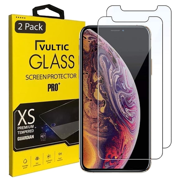Vultic [2 Pack] Screen Protector for iPhone 11 Pro Max / XS Max (6.5 inch) [Case Friendly], Tempered Glass Film Cover