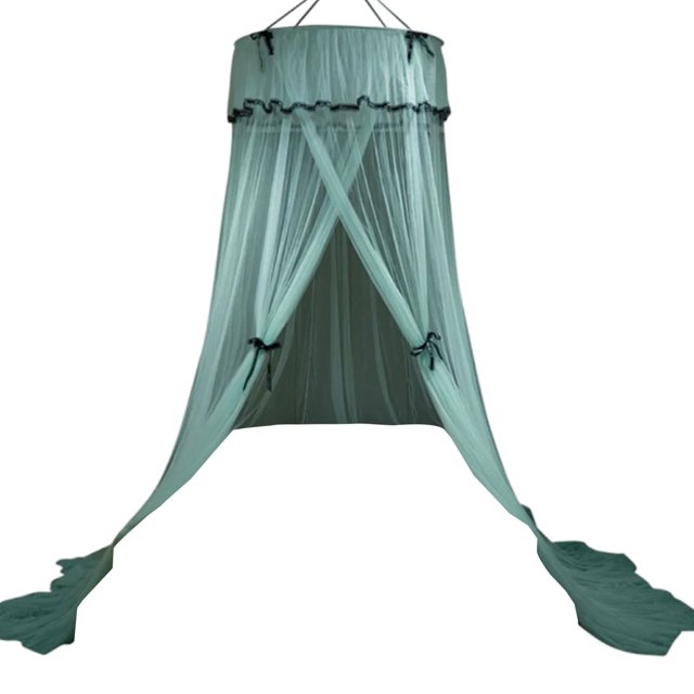 FUYPSE 2026 Nouvelles Arrivées Rideaux Style Auvent Filet Haute Densité Anti Circulaire Monté au Sol Rideau de Lit Style Chambre à Coucher Sans Installation Filet Décoratif