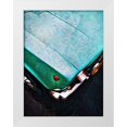 thumbnail image 3 of Ashley Aldridge 4x14 White Modern Wood Framed Wall Art Titled - Turquoise Car Close-up, 3 of 5