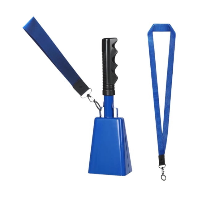MERIGLARE Cowbell Decorative Hand Bell Call Cheering Bell for School Birthday Concerts blue