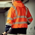 thumbnail image 4 of Radyan Hi Visibility Men's Construction Safety Hoodies Jacket - 4 Pack, 100% Polyester, Size: Adult, 4 of 4
