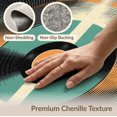thumbnail image 6 of ODIKA 8'x10' Washable Area Rug Record Vinyl Vintage Music Disc Motif Abstract Sound Wave Shaped for Living Room, Under Sectional, Family , Durable, Non-Slip, 6 of 7