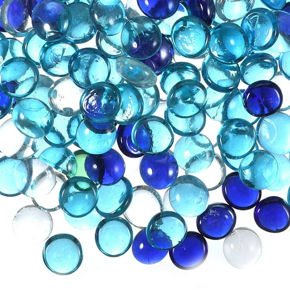 PAMINGONO Assorted Color Aquarium Glass Stones for Fish Tank Landscaping and Garden Decor