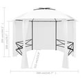 thumbnail image 2 of vidaXL 141.7in x 122.8in Pavilion Gazebo, Water-Resistant Roof And Curtains, 2 of 9
