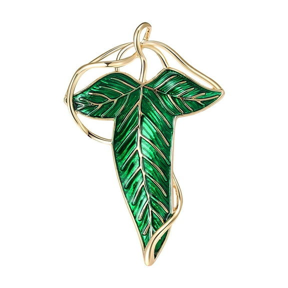 Lifetechs Women Brooch Leaf Shape Enamel Oil Dripping Plant Style Anti-slip Polished Coat Collar Bag Scarf Hat Decoration Clothes Pin Party Banquet Clothing Jewelry
