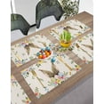 thumbnail image 3 of Easter Placemats Set of 6, Bunny Rabbit Ears Placemat for Dining Table Decorations, Flowers Easter Egg Place Mats, Spring Table Mats for Kitchen Dinner Seasonal Holiday Party Decor, 3 of 6