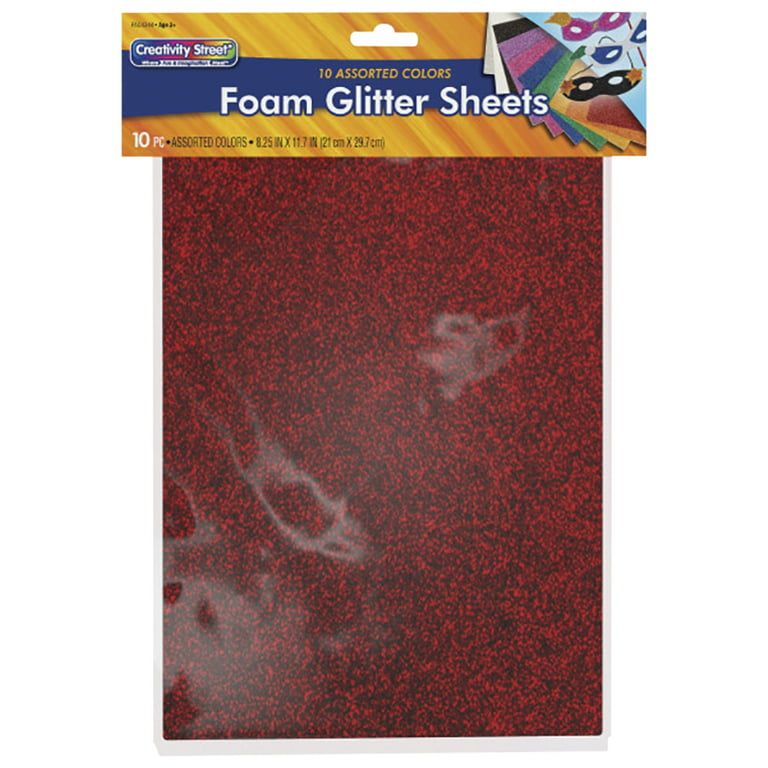 Wonderfoam Glitter Sheets, 8-1/4 X 11-7/10 Inches, Assorted Colors, Set Of  10 : Target