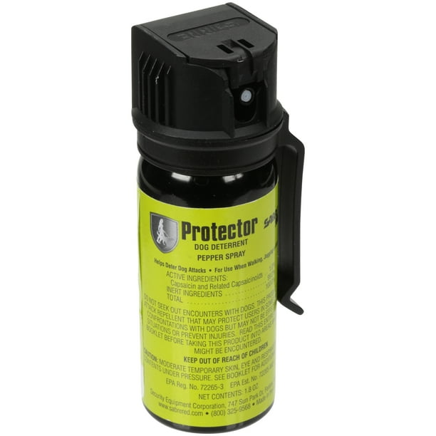 SABRE Dog Spray Protector Dog Deterrent with Belt Clip Maximum