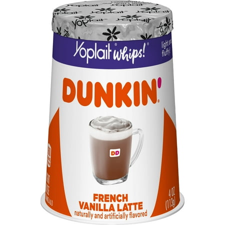 Yoplait Whips Dunkin French Vanilla  Latte  Yogurt Mousse 