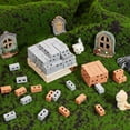 thumbnail image 5 of 200Pcs Mini Cinder Blocks with 1Pc Wood Pallet Mini Bricks Miniature Building Blocks Tiny Bricks Minihouse Accessory for Mini Garden Landscaping Model Architect Buildings -Peru and Light Grey DIY, 5 of 9