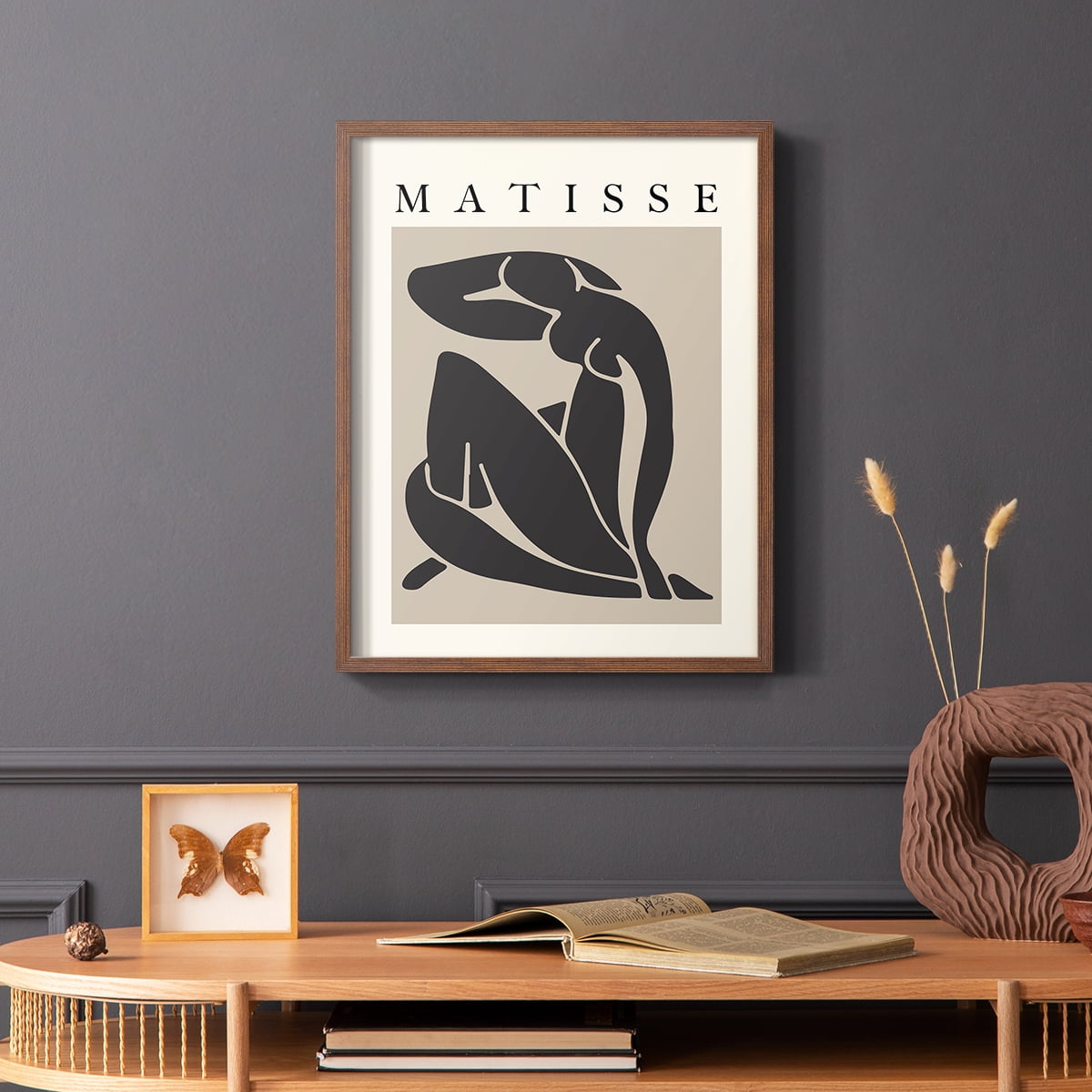 Matisse CCCLXXX in Brown Solid Wood 11 x 14 Framed Print
