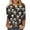 A15-Multicolor Plus Size Top, variant on yoeyez Plus Size Halloween Shirts for Women Fashion Skeleton Print Tops 3/4 Sleeve Women Casual Fall Tops Multicolor,S