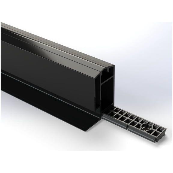Ebbe America EK-HC375-MB Kerb 37-1/2" Long Shower Curb - Black