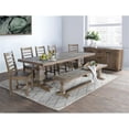 thumbnail image 2 of Trent Home 83" Transitional Reclaimed Pine Wood Bench in Weathered Brown, 2 of 6