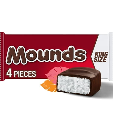 Mounds Coconut and Dark Chocolatey King Size Candy, Bars 3.5 oz, 4 Pieces