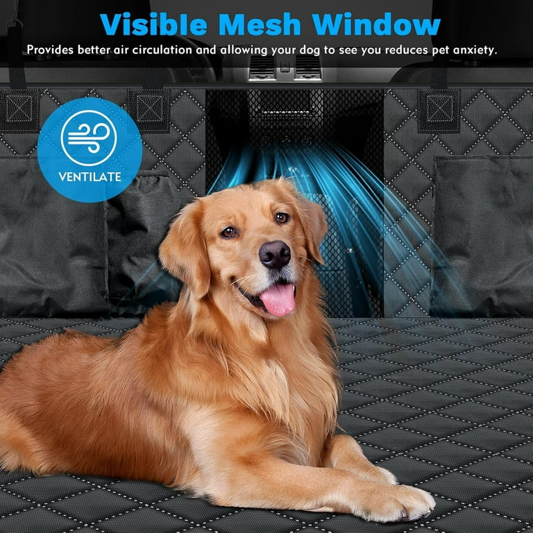 Dog Car Seat Cover Hammock Waterproof Travel Bed for Car SUV with Mesh Window and Storage Pocket Walmart