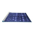thumbnail image 2 of Ahgly Company Machine Washable Indoor Rectangle Oriental Blue Industrial Area Rugs, 4' x 6', 2 of 4