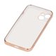 thumbnail image 3 of Coque de protection ultra fine et flexible en TPU pour iPhone 13 avec anneau de support plaqué or rose pailleté, blanche, 3 of 4