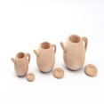 thumbnail image 2 of 1PC Solid Wood Tableware Toy No Paint Tea Pot Toy Simulated Kitchen Cooking Tea Kettle Toy Mini Tea Pot Toy Funny Play House Cutlery Toy for Home Nursery Size L, 2 of 6