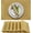Gold, variant on Décor Dining Table Placemats, Washable Heat-Resistant PVC Vinyl Table Mats for Dining Room and Kitchen, Anti-Slip - Set of 6 - Ivory