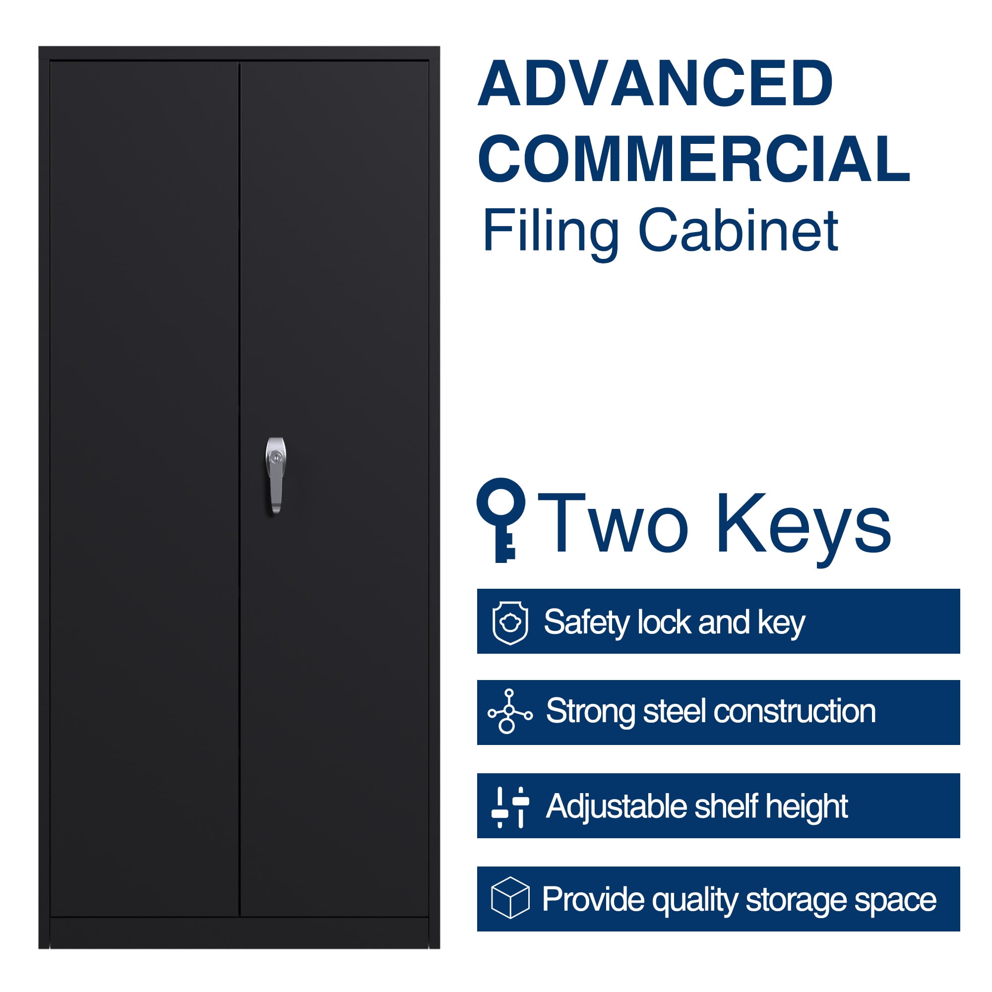 GangMei Metal Storage Cabinet, Garage Storage Cabinet with Lockable Doors and Shelves, Office Cabine(图3) GangMei Metal Storage Cabinet, Garage Storage Cabinet with Lockable Doors and Shelves, Office Cabine(图3)
