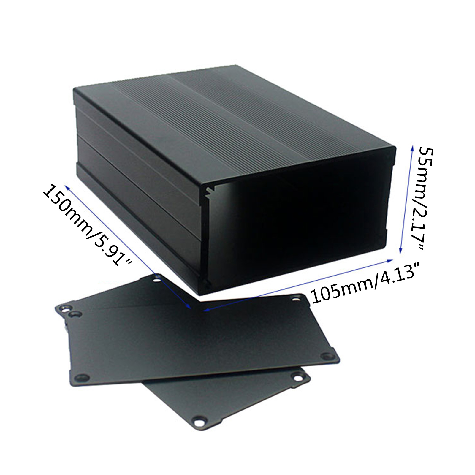 lanema Extruded Project Enclosure Metal Waterproof Electric Box Aluminum Power Amplifier Chassis 5.91x4.13x2.17in(LxWxH)