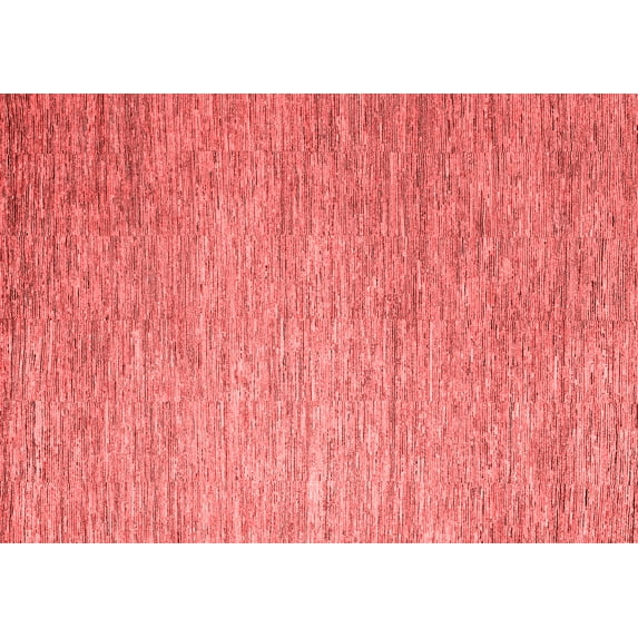 Ahgly Company Machine Washable Indoor Rectangle Solid Red Modern Area Rugs, 5' x 8'