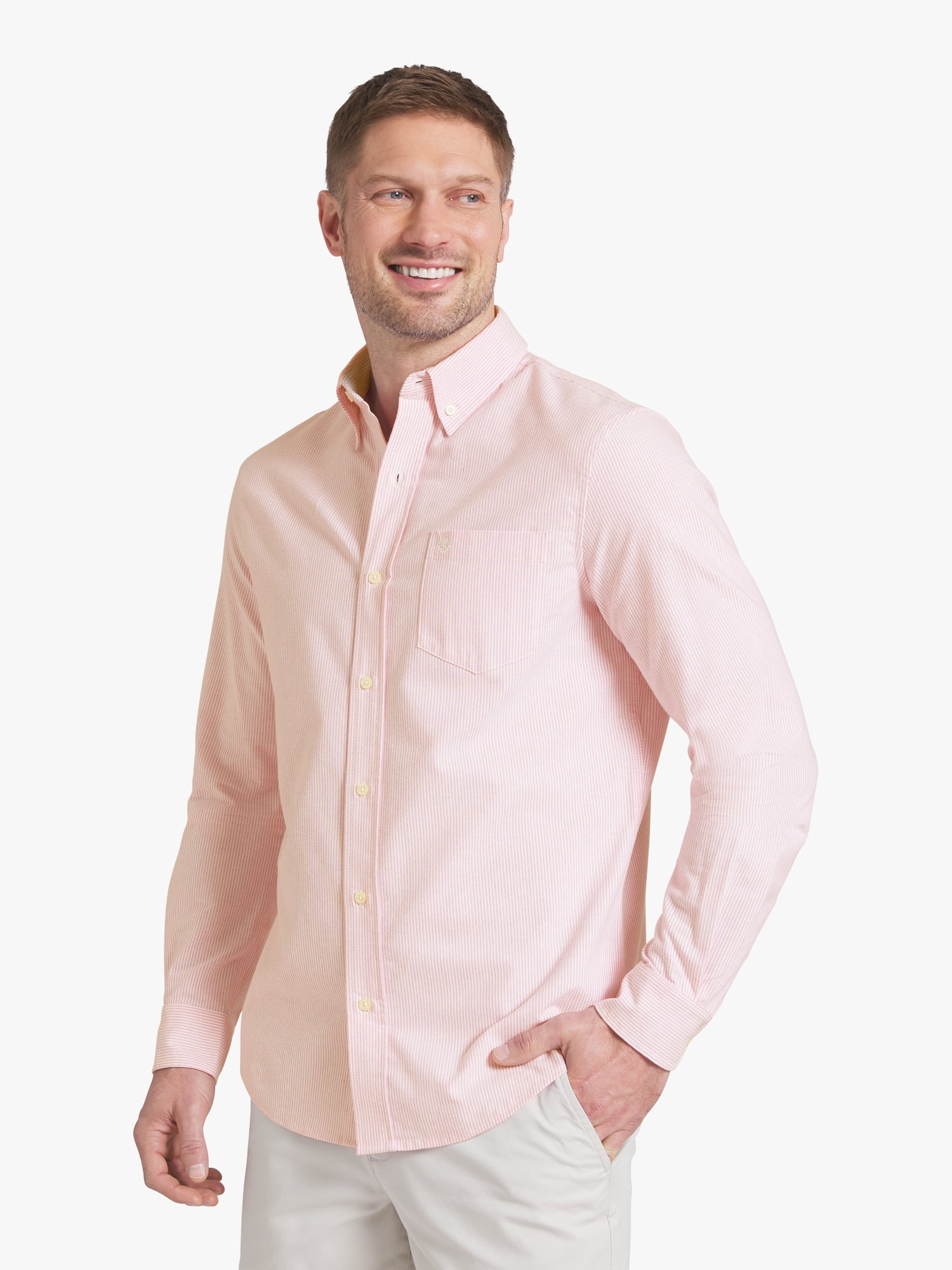 Chaps Men's & Big Men's Long Sleeve Oxford Woven Shirt, Sizes S-3XL