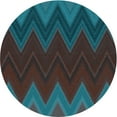 thumbnail image 1 of Ahgly Company Indoor Round Patterned Dark Cyan Green Area Rugs, 7' Round, 1 of 6