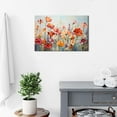 thumbnail image 4 of Rustic Flower Wall Art Colorful Wildflower Pictures Wall Decor for Bathroom Mom Bedroom Spring Orange Daisy Poppy Canvas Prints Abstract Watercolor Floral Paintings Artwork Home Decorations 12x16, 4 of 6