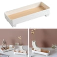 thumbnail image 3 of GUOOL Storage Tray Snack Dessert Decoration Fruit Salad Plate for Bathroom Rectangular Rectangular White, 3 of 9