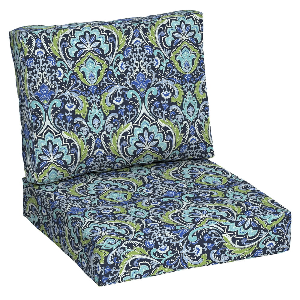 Better Homes & Gardens Blue Damask 42 x 24 in. Outdoor Deep Seat