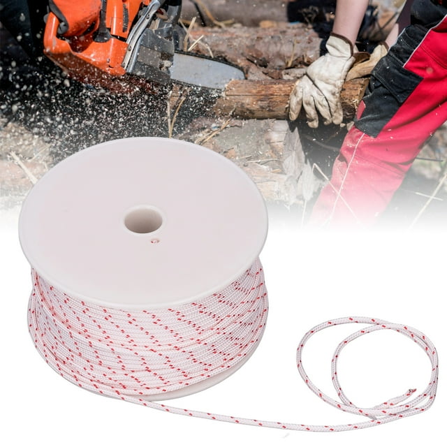 Nylon Rope Chain Saw Start Cutter for Lawn Mower Engine Durable Wear Resistant with 100m Line Length Suitable for Most Chain Saws and Lawn Mowers
