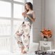 thumbnail image 5 of Balery Floral Mushroom Pantalones de pijama para mujer, pijamas ultraligeros, pantalones de estar por casa-Large, 5 of 6