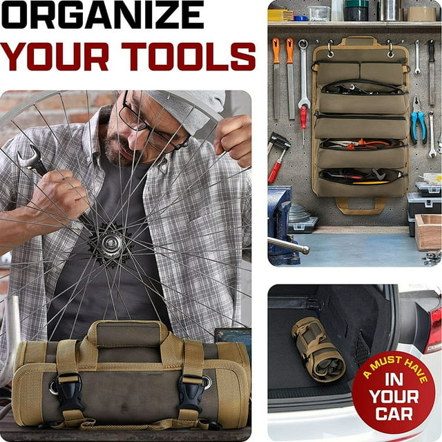 Langgg Heavy Duty Tool Bag With Multi-pocket For Electricians Adjustable Strap Tool Bag Professional Tools