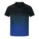 thumbnail image 1 of Hombres Casual Pullover Cremallera Turndown Manga corta Slim Fit Gradiente Tops Pompotops oipoqjl45302, 1 of 7