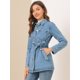 thumbnail image 4 of Chaqueta Vaquera Holgada Allegra K Informal Para Mujer Azul L, 4 of 6