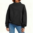 thumbnail image 4 of Womens Oversized Sweatshirts Turtleneck Pullover Long Sleeve Tops 2025 Fall Fashion Preppy Outfits Black XL, 4 of 6