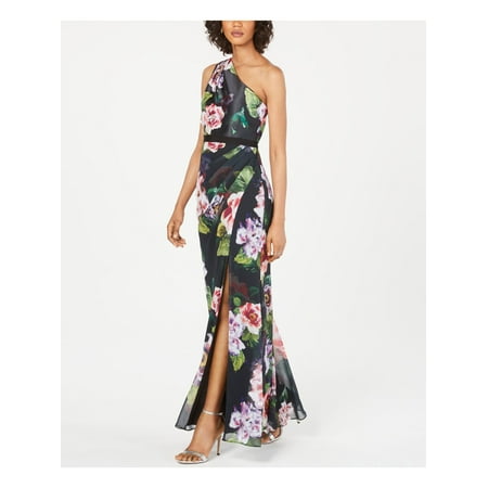 ADRIANNA PAPELL Womens Black Sleeveless Full-Length Sheath Dress Petites 4P