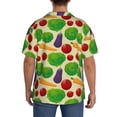 thumbnail image 5 of Sigee Vegetable Print Men's Shirts Casual Button Down Short Sleeve Summer Beach Shirt Hawaiian Vacation Shirts Tee Shirt-XX-Large, 5 of 7