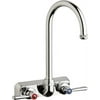 Chicago Faucets W4W-GN2AE1-369AB Chrome Commercial Grade Centerset Laundry / Service