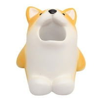 Pompotops Cute Toothbrush Holder For Kids, Resin Pen Pencil Holder, Mini Single Tooth Stand, Creative Bathroom Organizer Storage For Vanity Countertop, Office, J