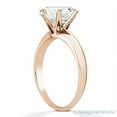 thumbnail image 3 of Round Cut Forever ONE D-E-F Moissanite 6-Prong Knife-Edge Solitaire Engagement Ring in 14k Rose Gold, 3 of 5