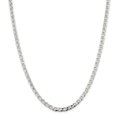 thumbnail image 1 of Solid 925 Sterling Silver Men's 4.65mm Flat Anchor Mariner Chain Necklace - with Secure Lobster Lock Clasp 18", 1 of 6
