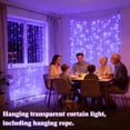 thumbnail image 6 of Beatineon 225 LED Curtain Lights, 9.8x4.9Ft, USB Plug in Window Curtain Lights, Hanging Christmas String Lights for Bedroom Garden Wedding Party Outdoor Indoor Wall Decor,Purple, 6 of 10
