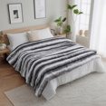 thumbnail image 3 of Cozylore Luxury Faux Fur Throw Blanket for Couch Super Thick Warm Fuzzy Blankets for Bedroom Living Room, 50" x 60", Black, 3 of 7