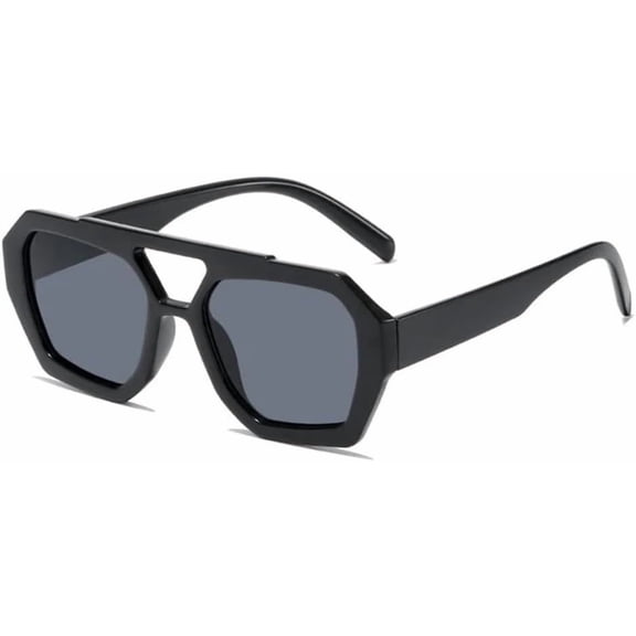 2025 Trendy Designer Square Aviator Sunglasses For Women 70s Thick Double Bridge Sun Glasses