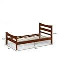 thumbnail image 2 of Gymax Twin Size Platform Bed Frame Foundation w/Headboard &Wood Slat Support Walnut, 2 of 8