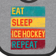 thumbnail image 4 of Inktastic Hockey Eat Sleep Ice Hockey Repeat Boys or Girls Baby Bib, 4 of 4